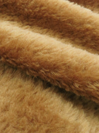 Golden Brown 100% Polyester Check Weave High Loft Fleece - Polartec - 62W