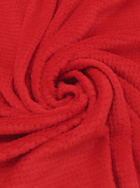 Scarlet 100% Polyester Check Weave High Loft Fleece - Polartec - 62W