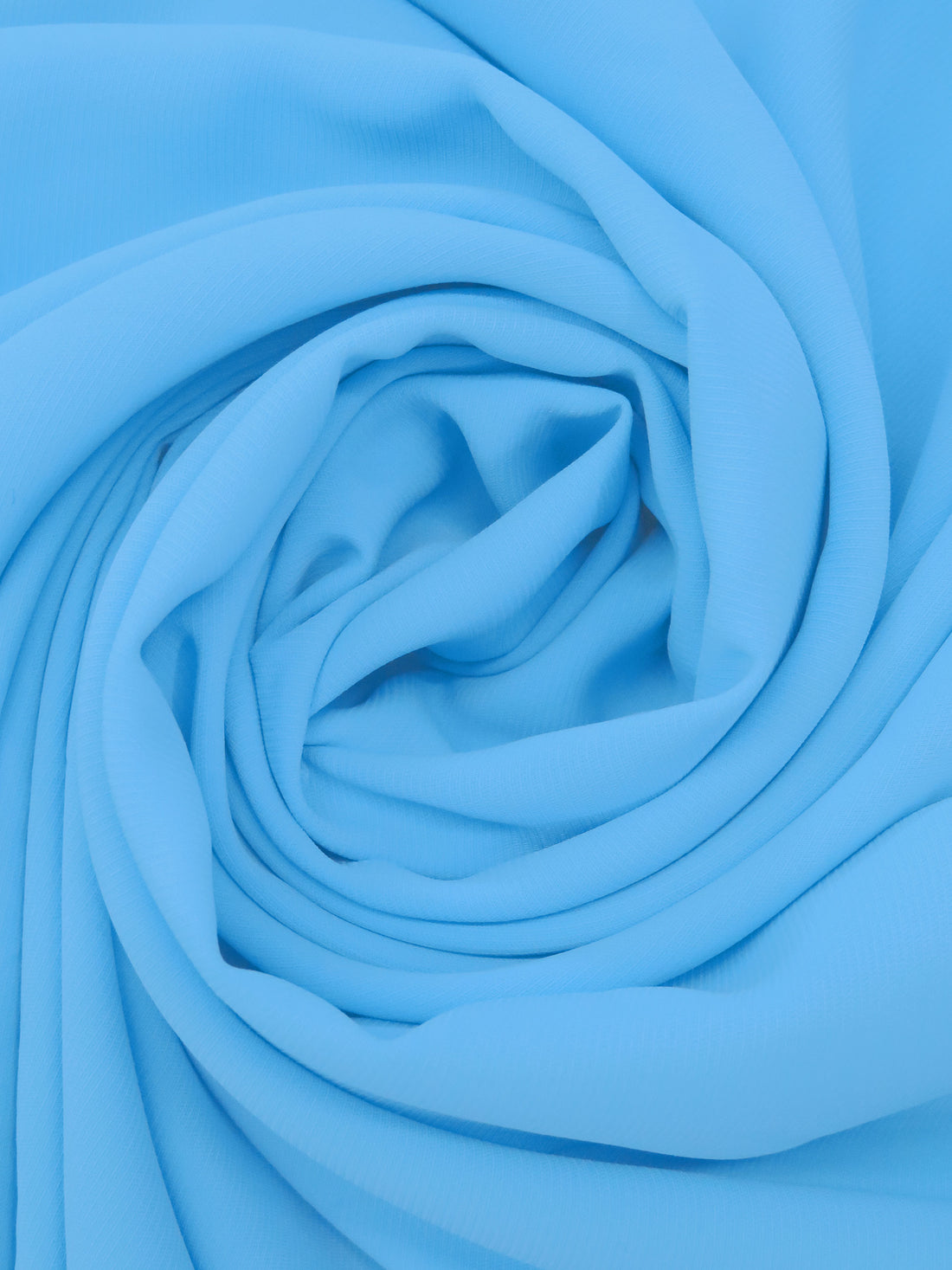 Sky Blue 100% Polyester Micro Twill Blouse Weight Woven - NY Designer - 58W