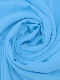 Sky Blue 100% Polyester Micro Twill Blouse Weight Woven - NY Designer - 58W