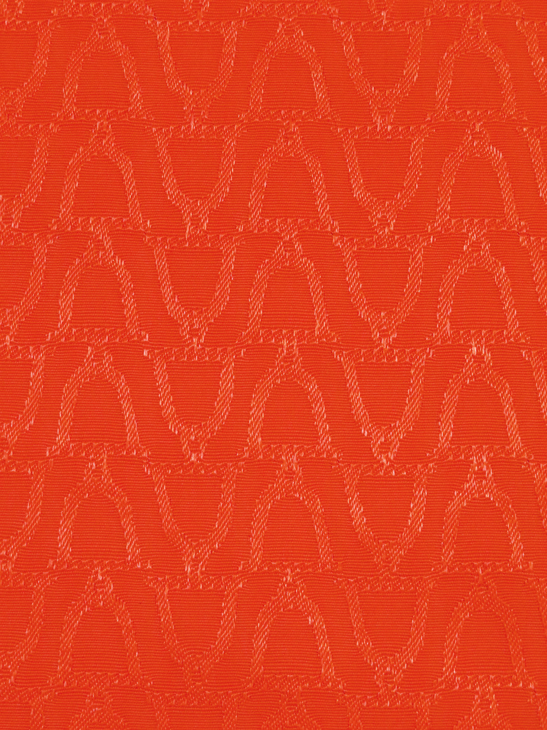 Vermilion Orange 100% Rayon Bells Weave Jacquard Drapey Blouse Weight Woven - NY Designer - 60W