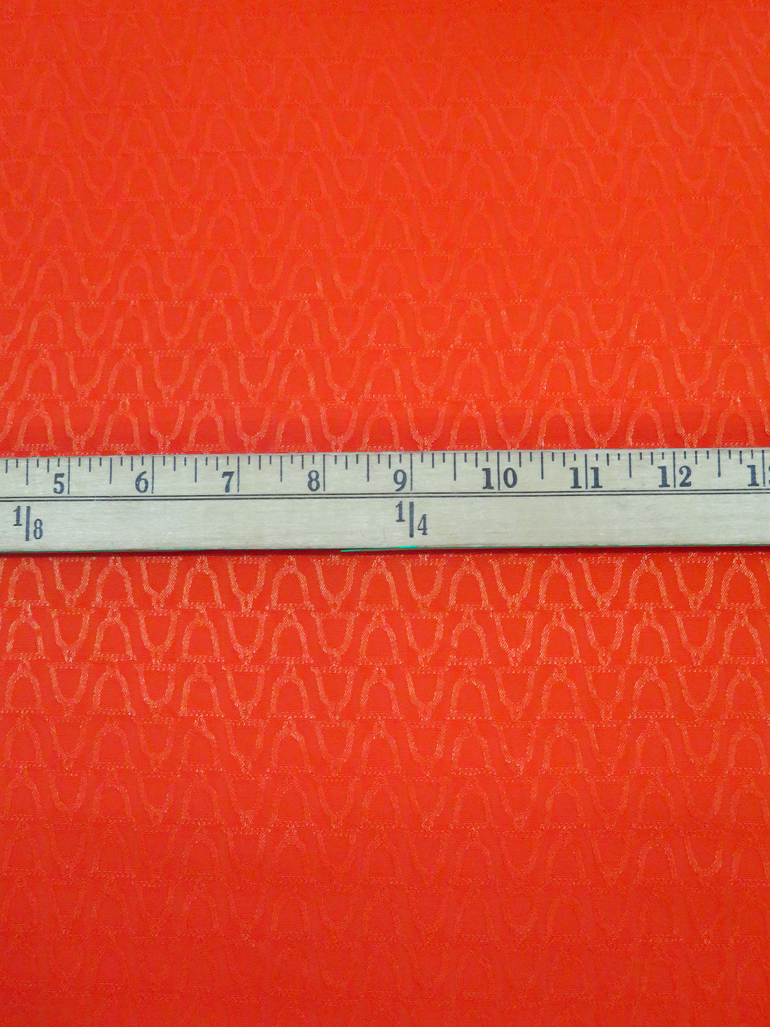 Vermilion Orange 100% Rayon Bells Weave Jacquard Drapey Blouse Weight Woven - NY Designer - 60W