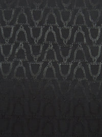 Black 100% Rayon Bells Weave Jacquard Drapey Blouse Weight Woven - NY Designer - 60W