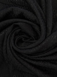 Black 100% Rayon Bells Weave Jacquard Drapey Blouse Weight Woven - NY Designer - 60W