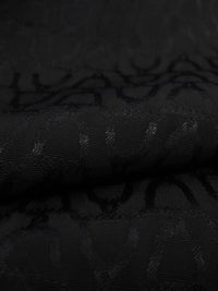 Black 100% Rayon Bells Weave Jacquard Drapey Blouse Weight Woven - NY Designer - 60W