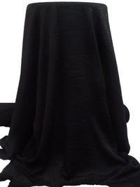 Black 100% Rayon Bells Weave Jacquard Drapey Blouse Weight Woven - NY Designer - 60W