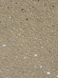 Tan/Silver/Black Polyester/Lycra Fused Sequins and Foil Puckered Dot Double Knit - NY Designer - 48W