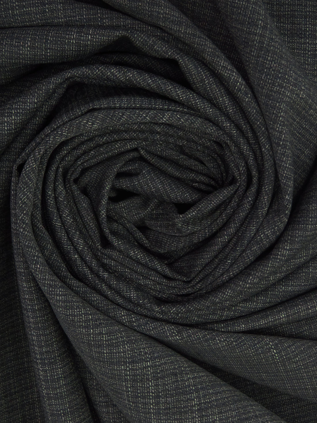 Dark Charcoal Gray/Light Gray Virgin Wool/Nylon/Lycra Tweed Stretch Suiting - NY Designer - 60W