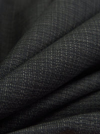Dark Charcoal Gray/Light Gray Virgin Wool/Nylon/Lycra Tweed Stretch Suiting - NY Designer - 60W