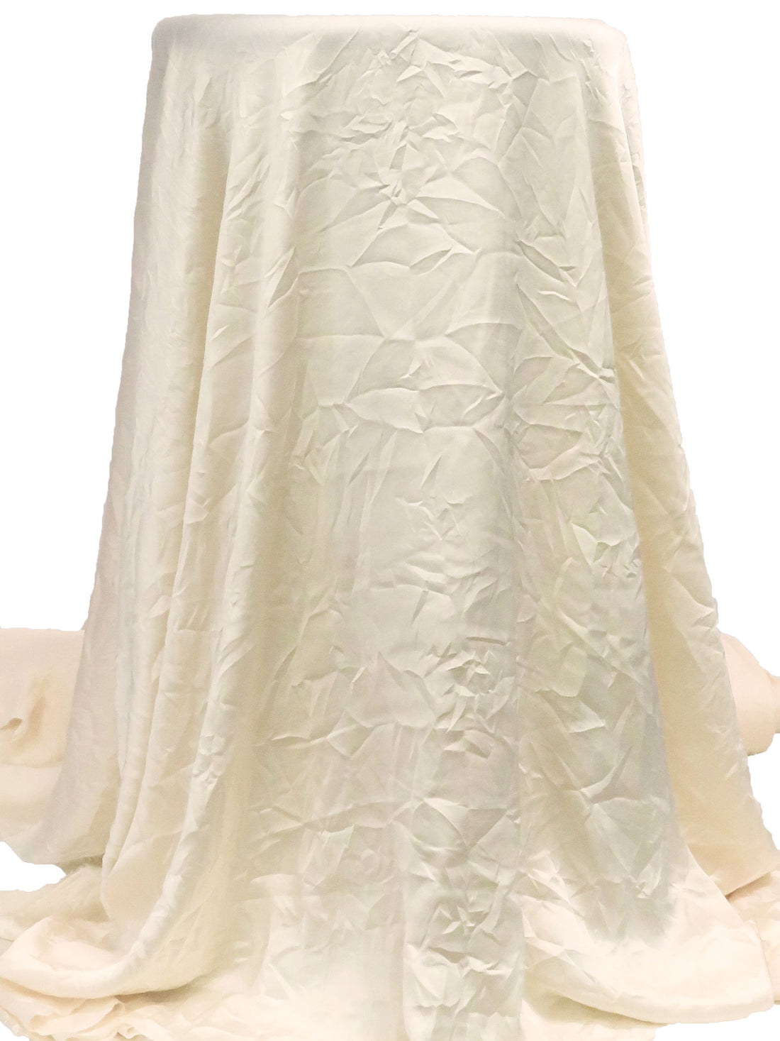 Champagne 100% Polyester Crinkle Charmeuse - NY Designer - 54W