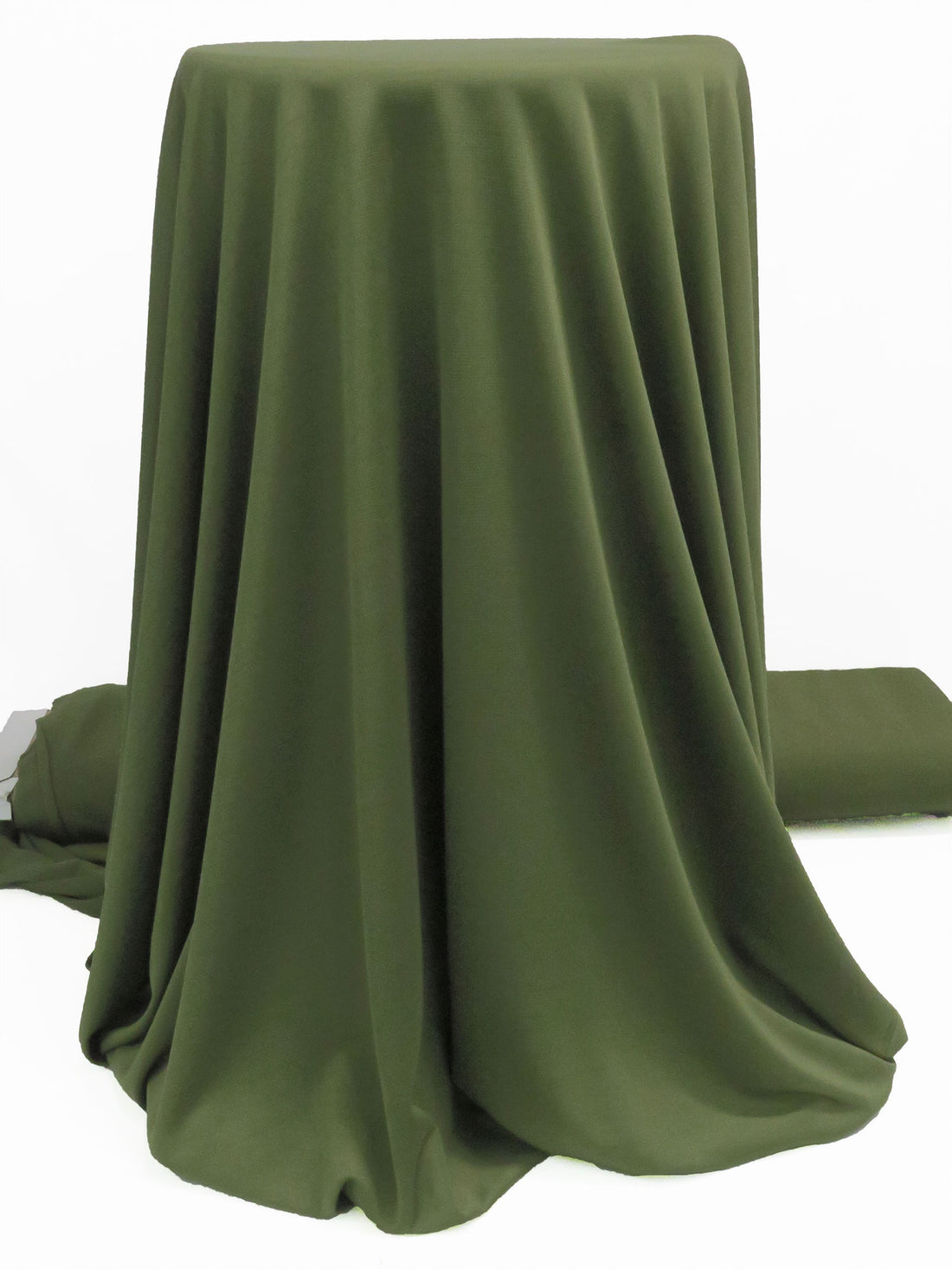 Verdun Green 100% Polyester Faint Shadow Stripe Performance Grid Activewear Knit - Polartec - 60W