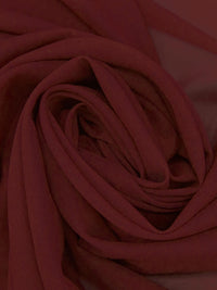 Royal Maroon Silk/Spandex Stretch Chiffon - NY Designer - 52W