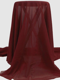 Royal Maroon Silk/Spandex Stretch Chiffon - NY Designer - 52W