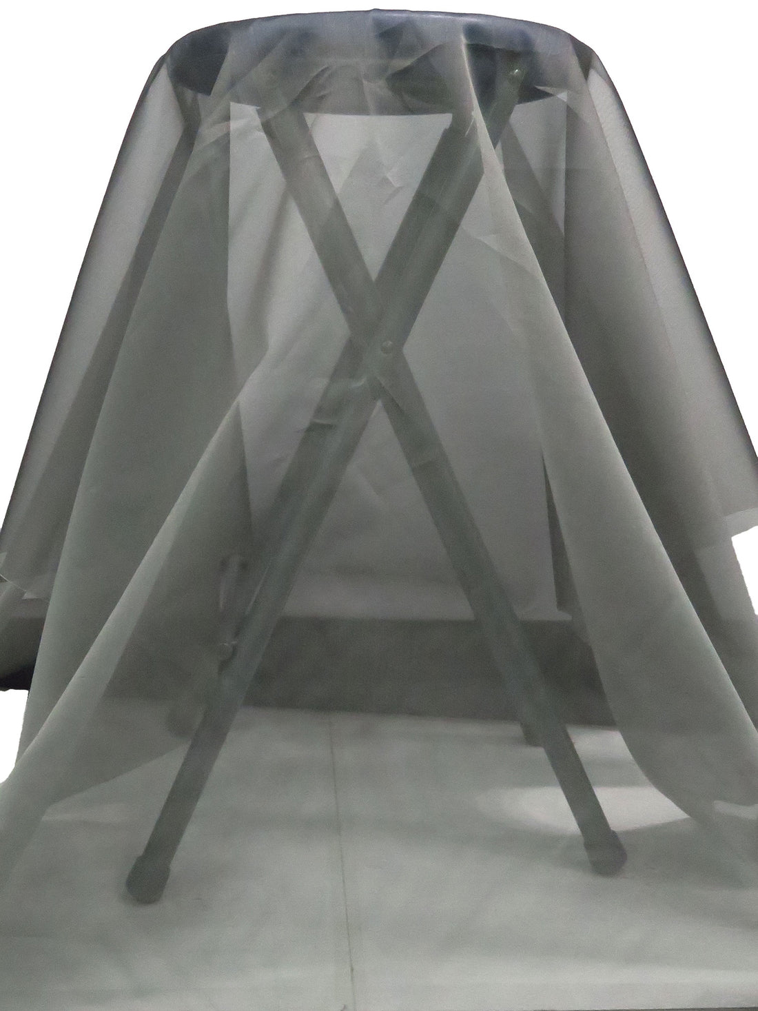 Dim Gray 100% Silk Organza - NY Designer - 41W