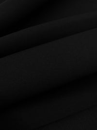 Jet Black 100% Silk Double Georgette - NY Designer - 42W