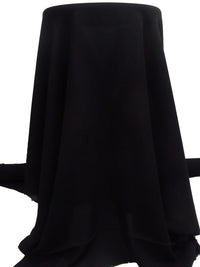 Jet Black 100% Silk Double Georgette - NY Designer - 42W
