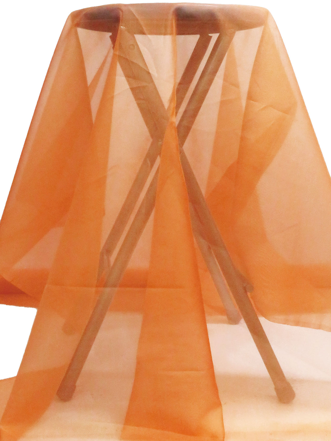 Vivid Tangelo 100% Silk Organza - NY Designer - 42W