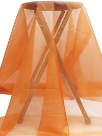 Vivid Tangelo 100% Silk Organza - NY Designer - 42W