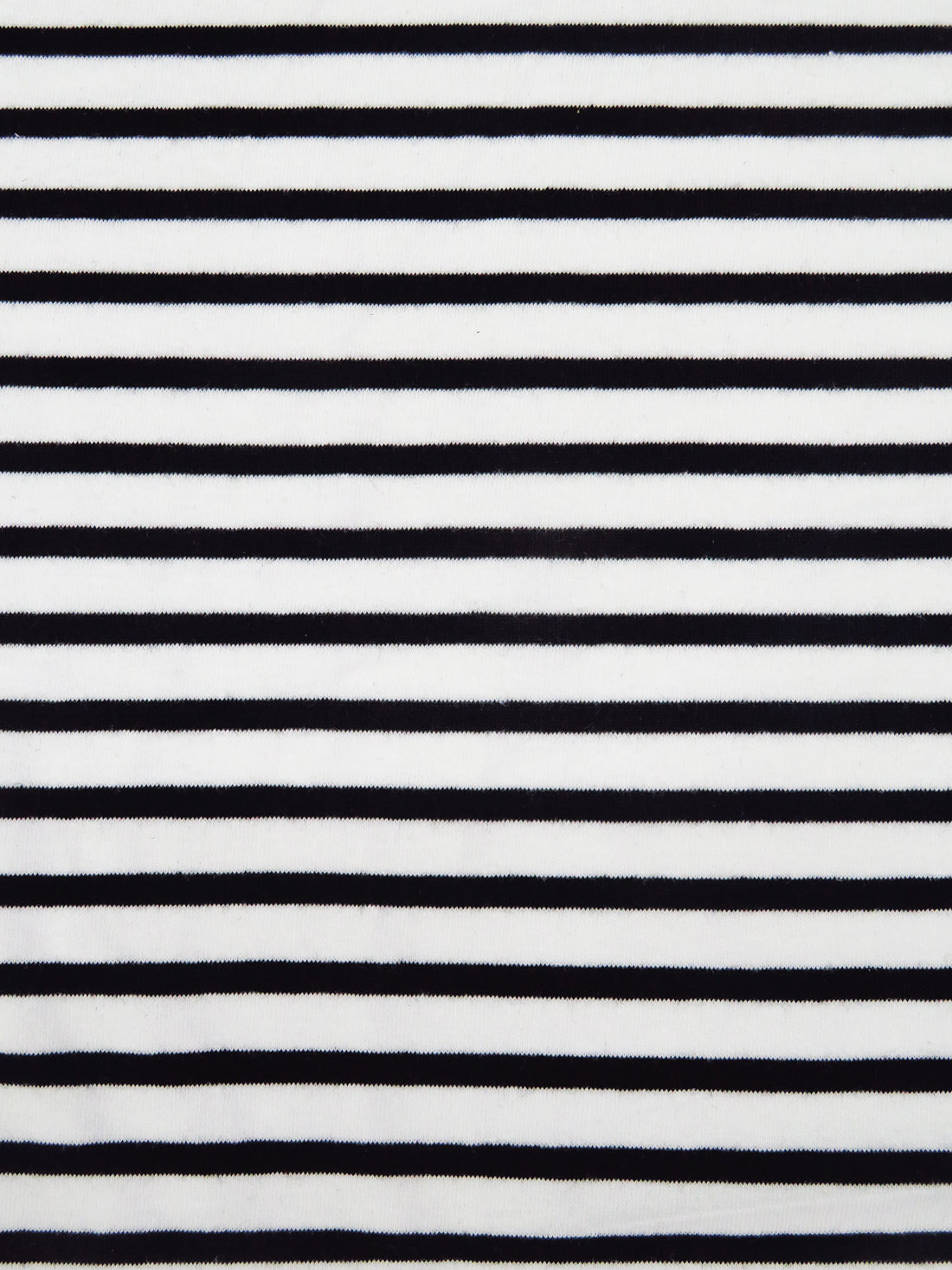 White/Black Polyester/Lycra Horizontal Stripe Weave Jersey Knit 64W