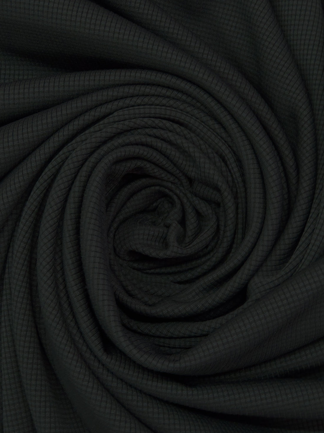 Dark Charcoal Gray 100% Polyester Performance Grid Activewear Knit - Polartec - 62W