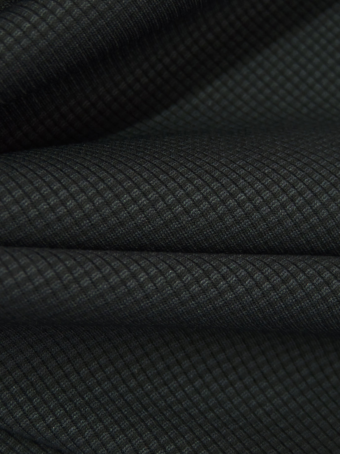 Dark Charcoal Gray 100% Polyester Performance Grid Activewear Knit - Polartec - 62W