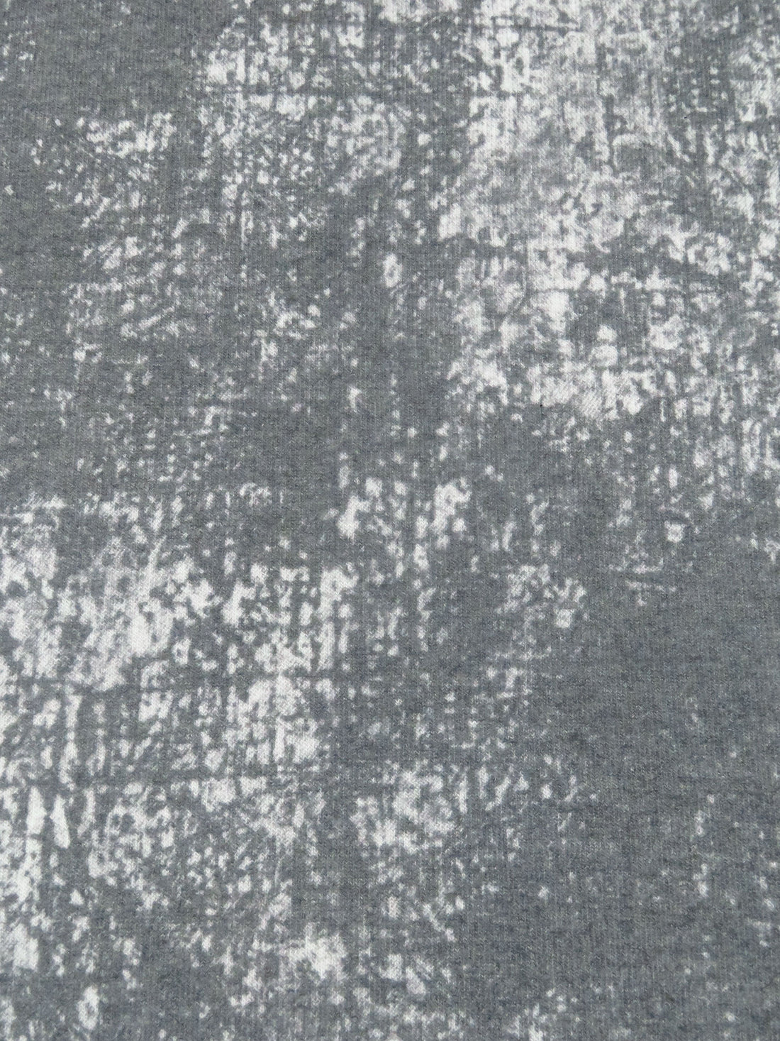 Dark Nickle/Light Gray Polyester/Lycra Grunge Print Brushed Sweater Knit 52W