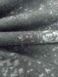 Dark Nickle/Light Gray Polyester/Lycra Grunge Print Brushed Sweater Knit 52W