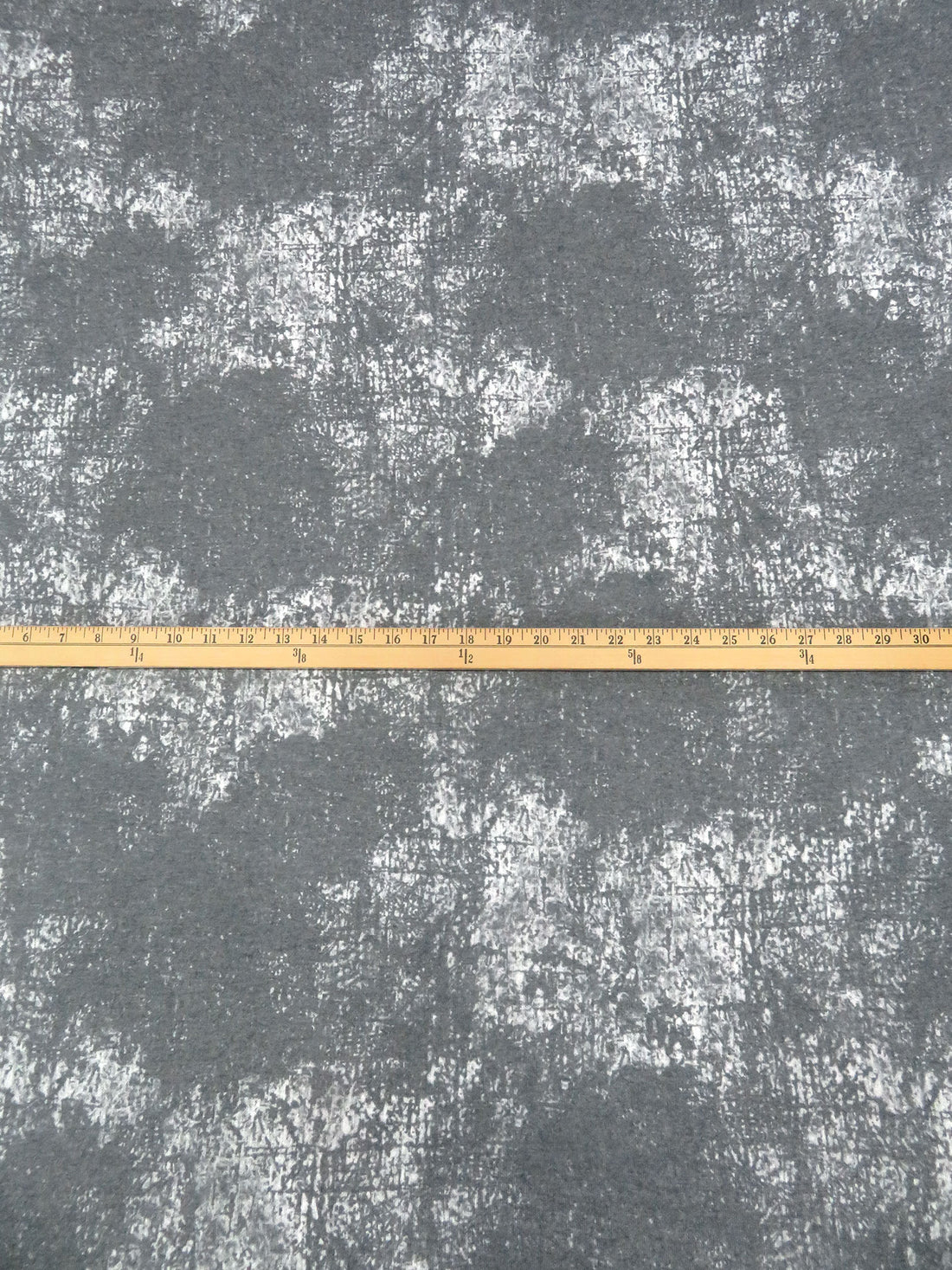 Dark Nickle/Light Gray Polyester/Lycra Grunge Print Brushed Sweater Knit 52W