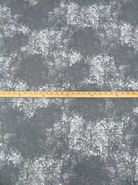 Dark Nickle/Light Gray Polyester/Lycra Grunge Print Brushed Sweater Knit 52W