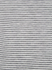 Iron Gray/White Cotton/Polyester Reversible Horizontal Stripe Weave Double Weave Knit 60W