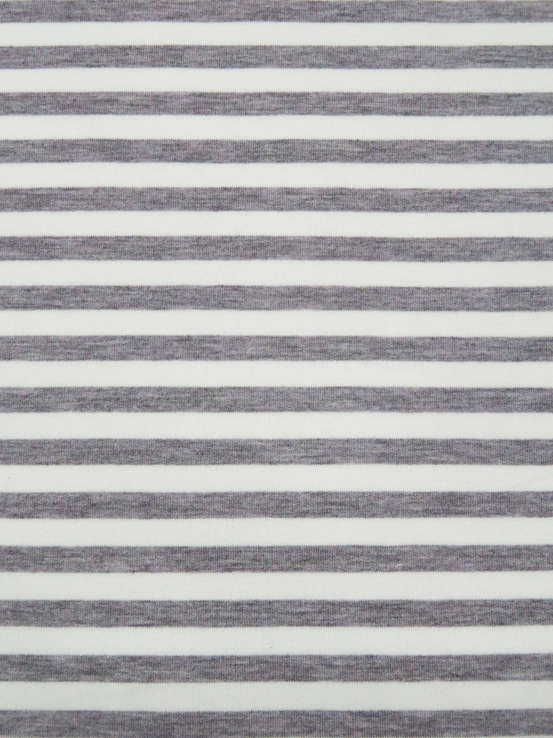 White/Taupe Gray Cotton/Polyester Horizontal Stripe Weave French Terry Knit 62W