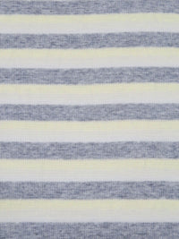 White/Gray/Cream 100% Polyester Horizontal Stripe Weave Thermal Knit 64W