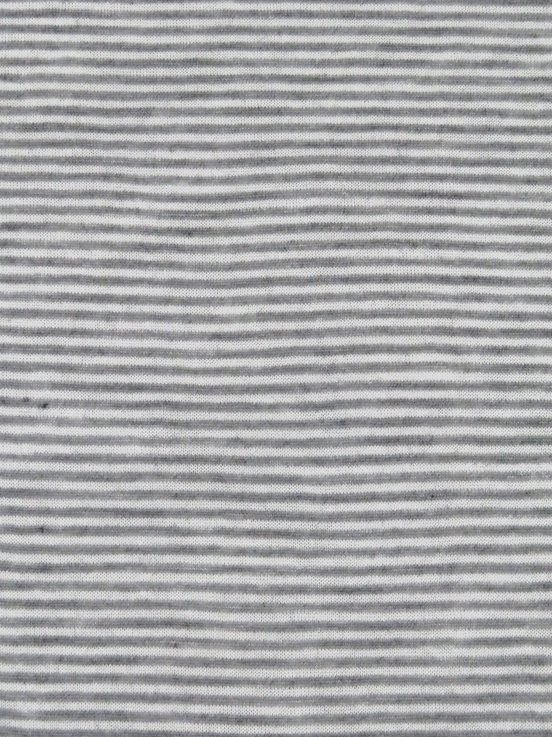 Medium Gray/White Cotton/Polyester Horizontal Stripe Double Weave Knit 60W