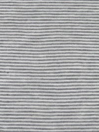 Medium Gray/White Cotton/Polyester Horizontal Stripe Double Weave Knit 60W