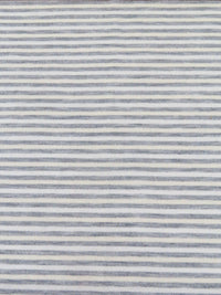 Seal Gray/White/Cream Polyester/Rayon Horizontal Stripe Weave French Terry Knit 62W