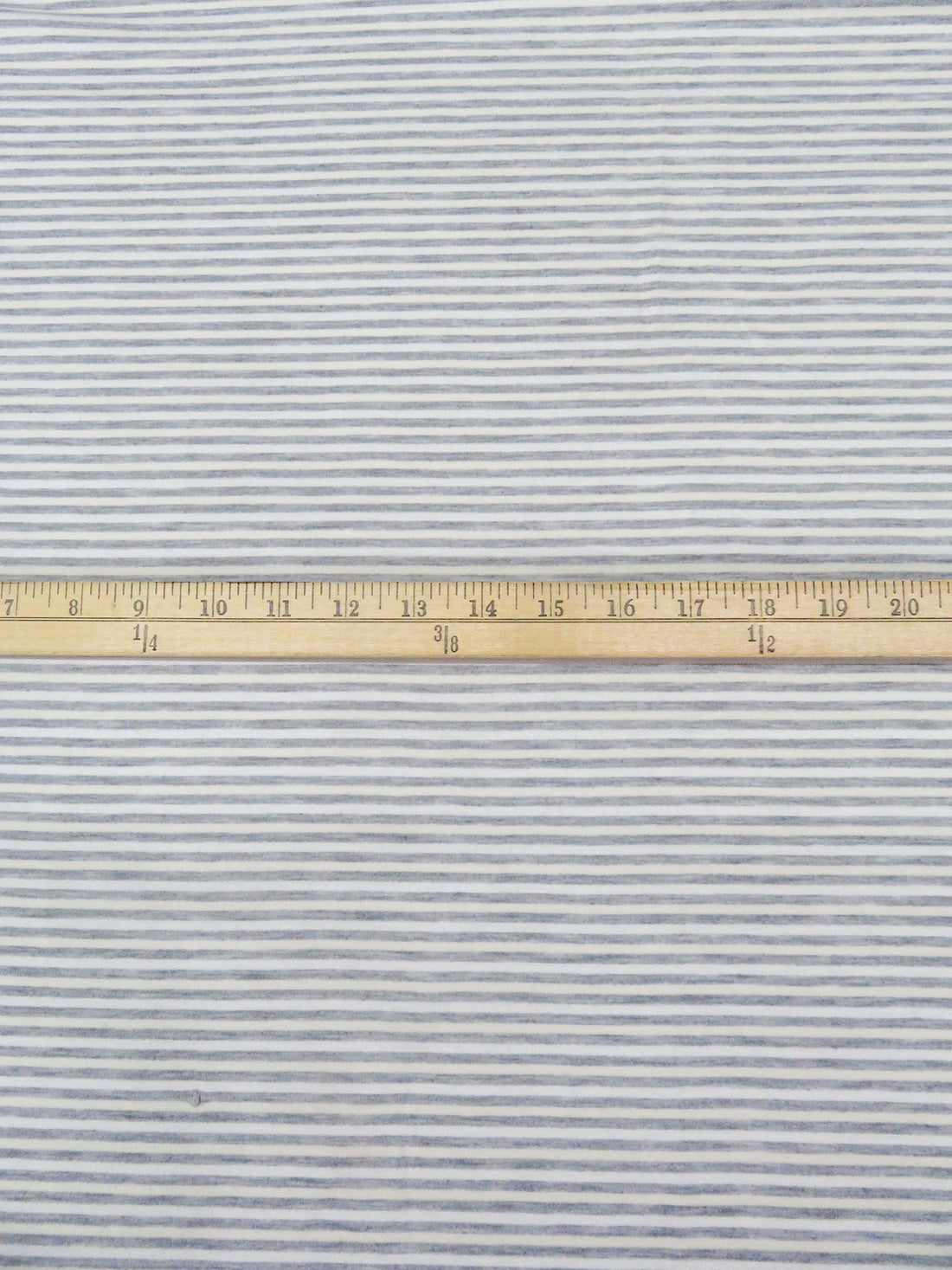 Seal Gray/White/Cream Polyester/Rayon Horizontal Stripe Weave French Terry Knit 62W