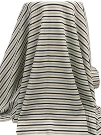 Charcoal/Bone/Dolphin Gray 100% Cotton Horizontal Stripe Weave Thermal Knit 62W