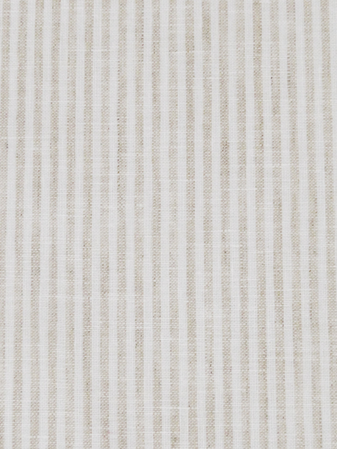 Dark Vanilla/White Cotton/Linen Vertical Stripe Weave Shirting 57W