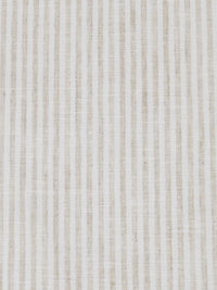 Dark Vanilla/White Cotton/Linen Vertical Stripe Weave Shirting 57W