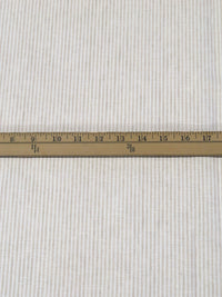 Dark Vanilla/White Cotton/Linen Vertical Stripe Weave Shirting 57W