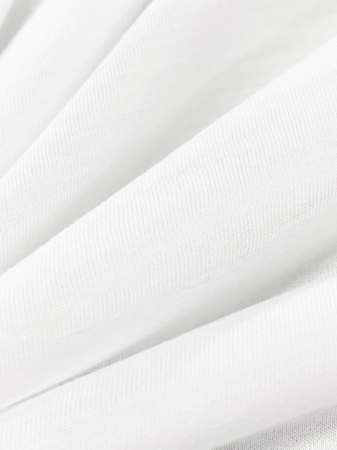 White Cotton/Rayon Tissue Jersey Knit 58W