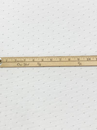 White 100% Cotton Diagonal Stripe Eyelet Dot French Terry Knit 60W