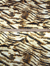 Wheat/Dark Brown/Black/Multi Polyester/Lycra Abstract Animal Print Stretch Charmeuse - NY Designer - 57W