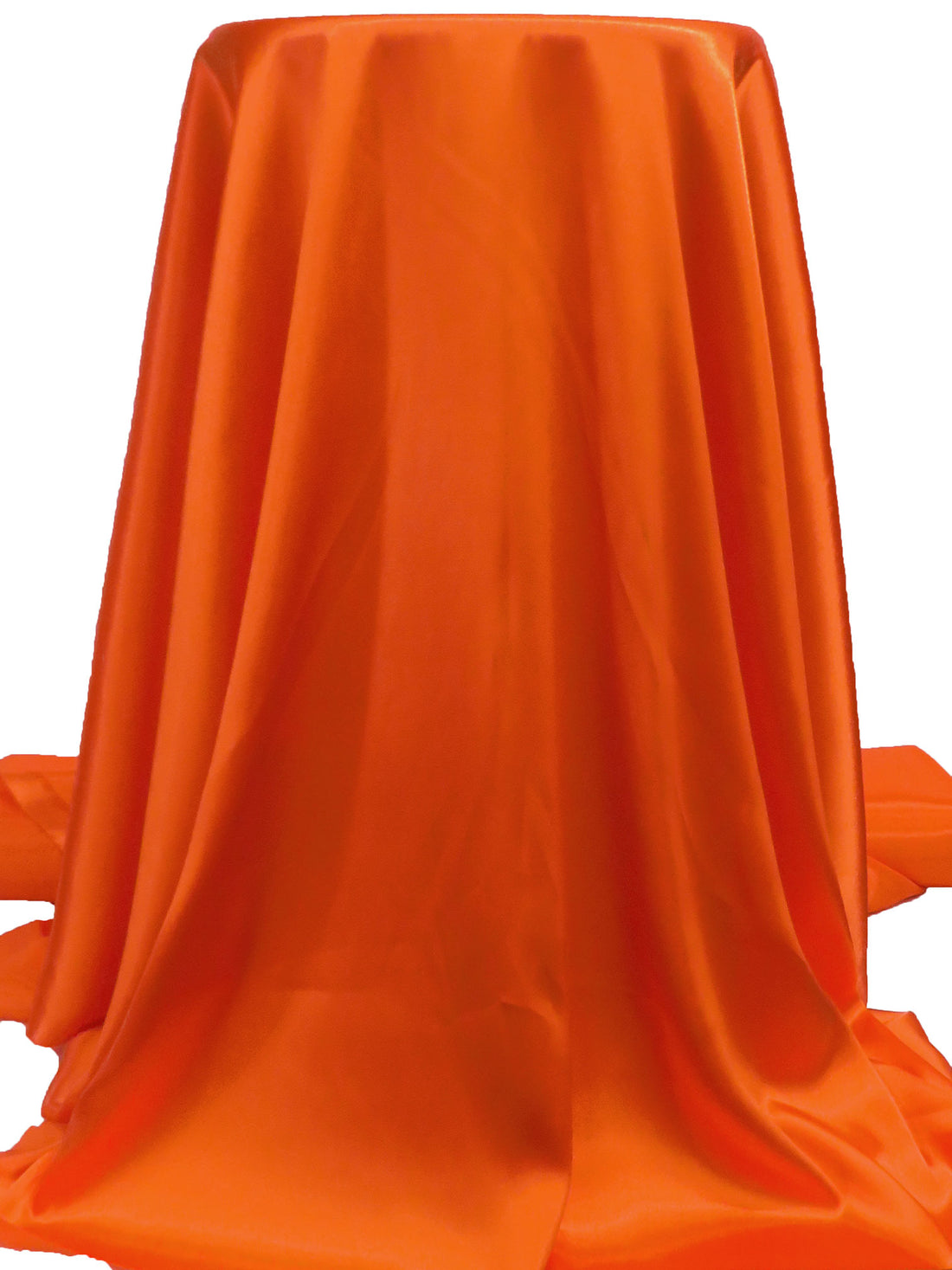 Vivid Orange 100% Polyester Charmeuse - NY Designer - 56W
