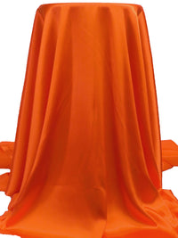 Vivid Orange 100% Polyester Charmeuse - NY Designer - 56W