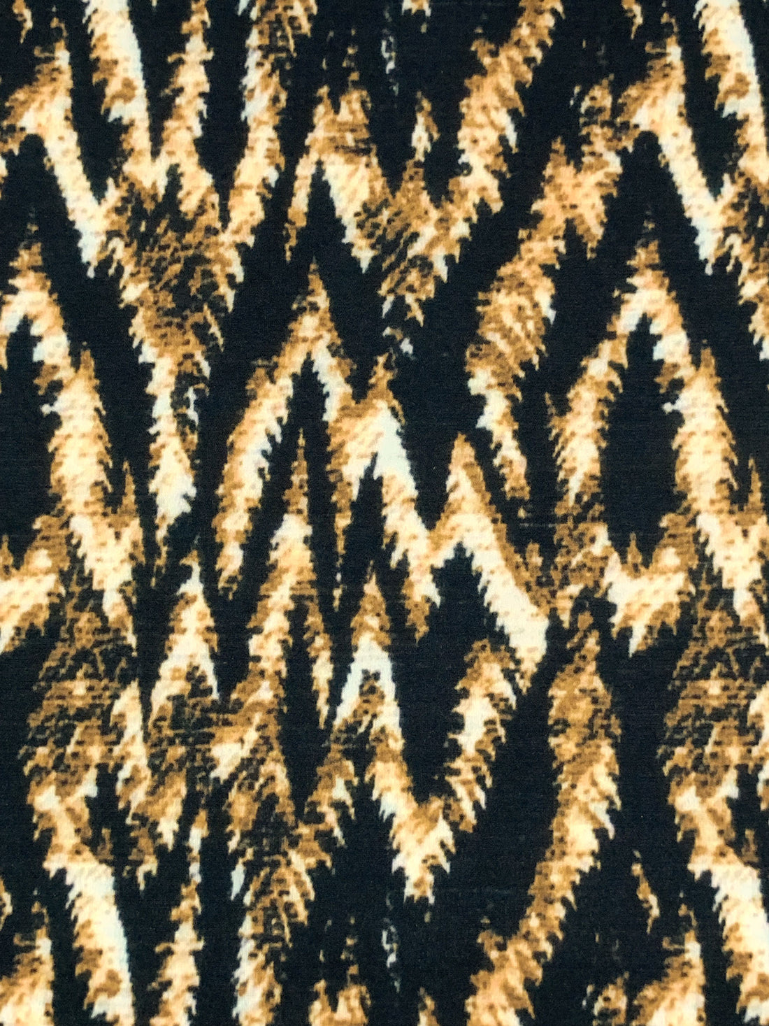 Golden Oak/Black/Off-White Polyester/Lycra Abstract Print ITY Knit - NY Designer - 56W