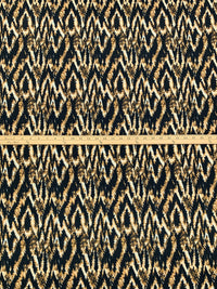 Golden Oak/Black/Off-White Polyester/Lycra Abstract Print ITY Knit - NY Designer - 56W