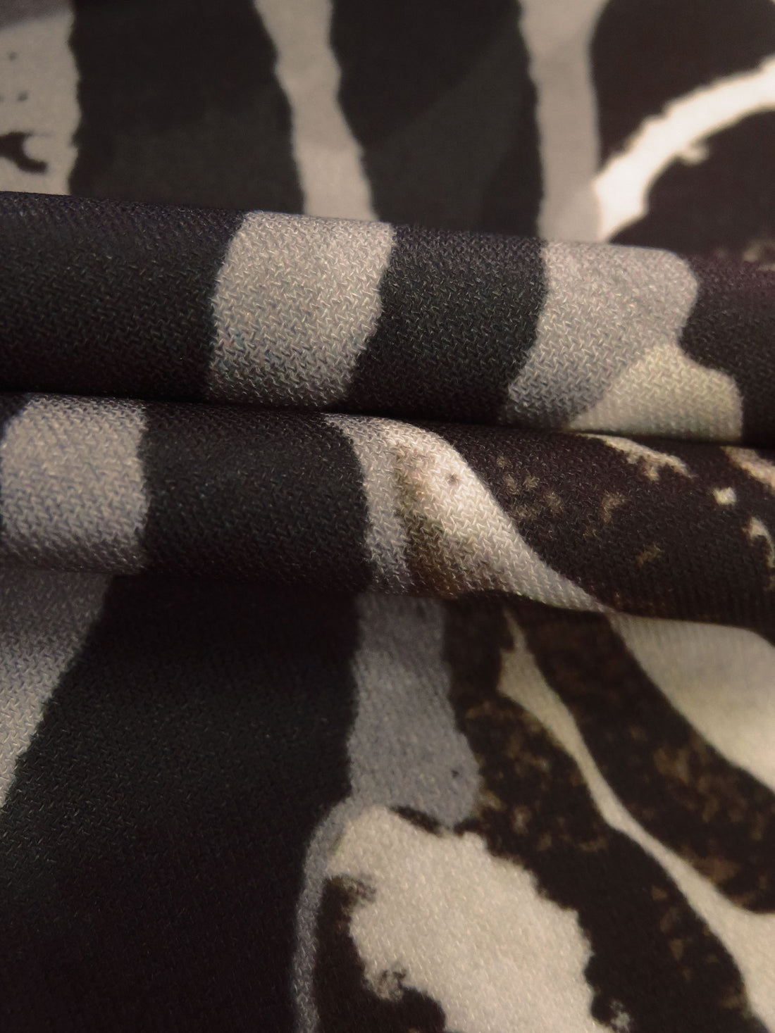 Wheat/Beaver/Chocolate/Multi Polyester/Lycra Abstract Animal Mashup Print ITY Knit - NY Designer - 58W