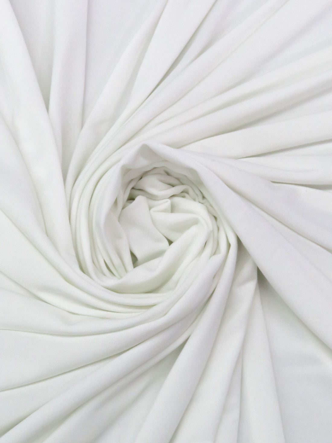 Daisy White Polyester/Lycra ITY Knit - NY Designer - 56W