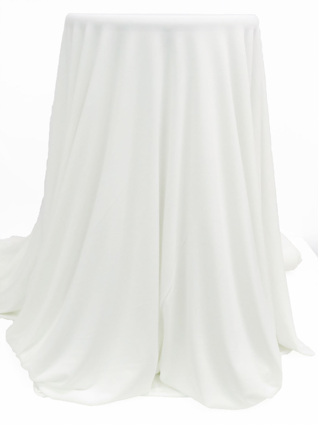 Daisy White Polyester/Lycra ITY Knit - NY Designer - 56W